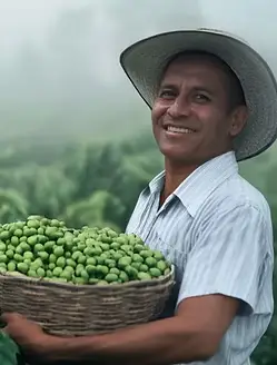 agricultor sembrando verduras para cooltiva